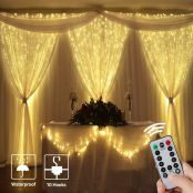 9.8*9.8ft LED Copper Wire Curtain Lights