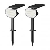 2 pack cool white solar landscape spotlights