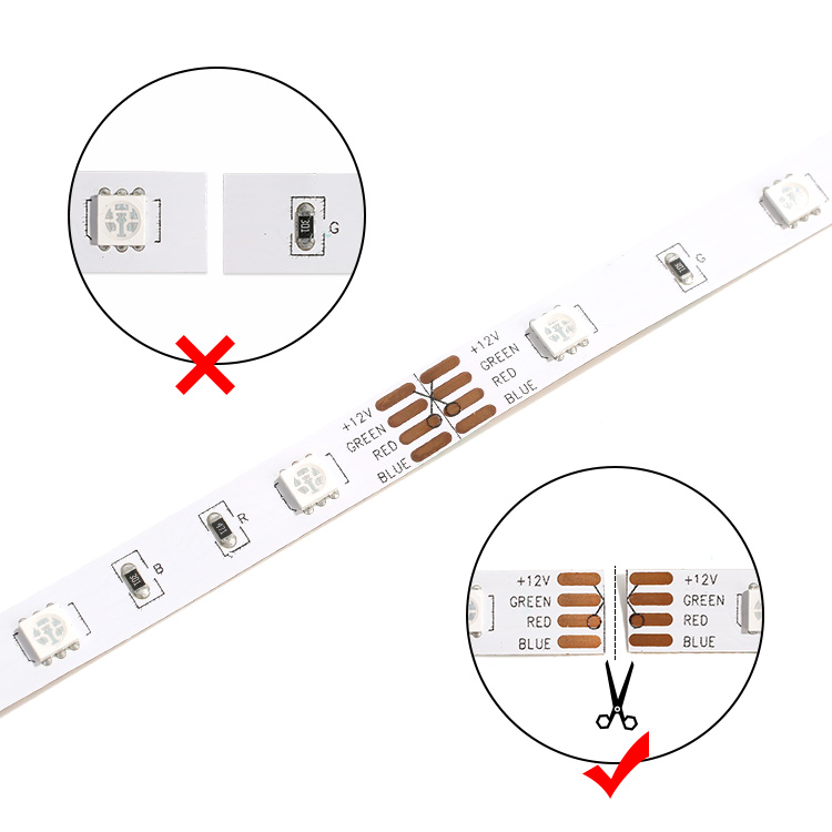 how to cut led strip lights