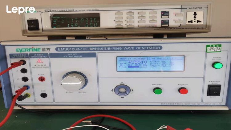 2500 V ring wave immunity test