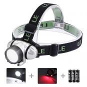 Super Bright LED Headlamps, 18 White LED and 2 Red LED, 4 Brightness Level