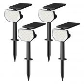 4 pack coo white solar landscape spotlights