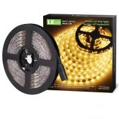 12V Flexible LED Strip Lights, LED Tape, Warm White, 300 Units 3528 LEDs, Non-waterproof, Light Strips, 16.4Ft 5M Spool