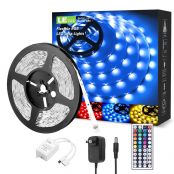 16ft RGB Lepro LED Strip Lights Kit, 5050 SMD LED Tape Lights, Power Adapter Included