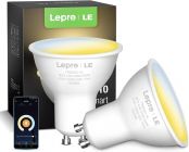 Lepro Alexa GU10 LED Light Bulbs - 50W Halogen Equivalent Smart GU10 Bulb Works with Alexa & Google Assistant,Voice and App Control,2700-6500K Tunable Track Light Bulb, No Hub Required, 2.4G WiFi Only