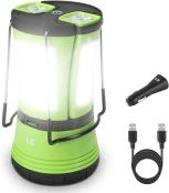 LE LED Camping Lantern Rechargeable, 600LM, Detachable Flashlight, Perfect Lantern Flashlight for Hurricane Emergency, Hiking, Fishing and More, USB Cable and Car Charger Included