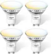 Lepro GU10 Smart LED Light Bulbs, Compatible with Alexa & Google Assistant, Dimmable with App, 50W Equivalent, Tunable White Track Light Bulb, No Hub Required, 2.4G WiFi Only, Pack of 4