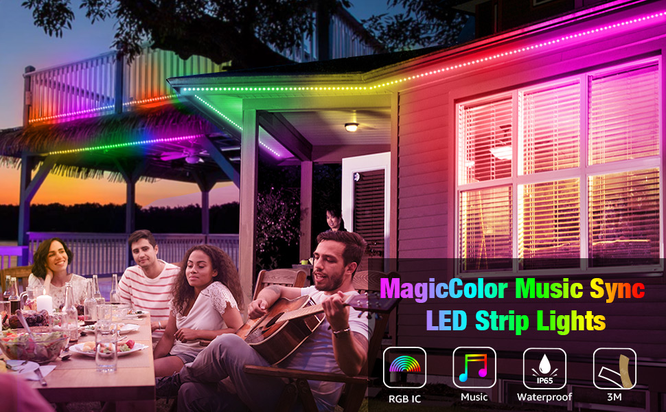 waterproof LED strip lights with chase effect