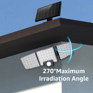 solar security light with adjustable light head