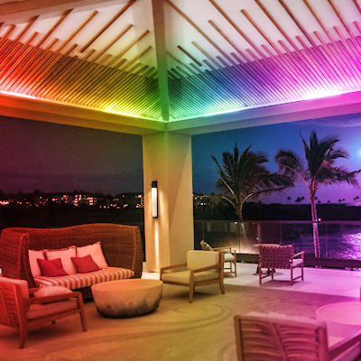 balcony led strip lights with chasing effects