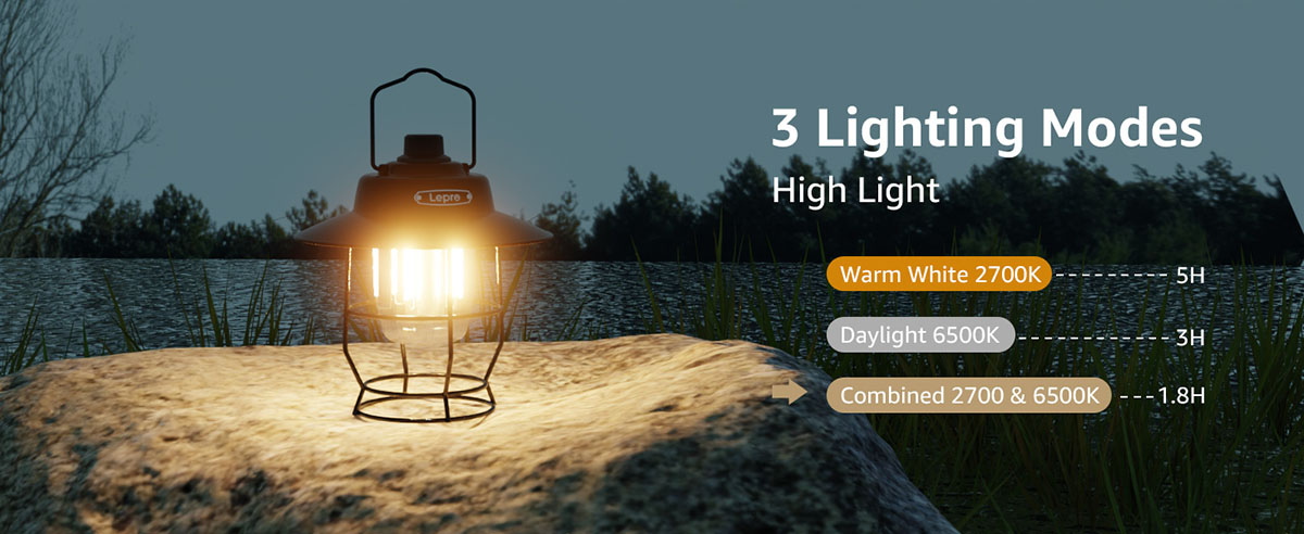 dimmable vintage led camping lantern