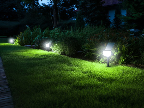 cool white solar landscape spotlights