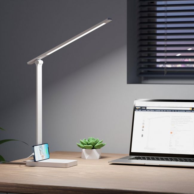 dimmable led desk lamp with usb white