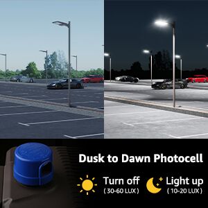 parking lot light with photocell