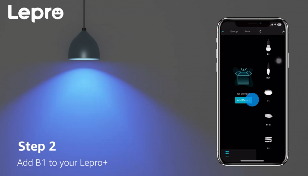 connect Bulb to Lepro+ App