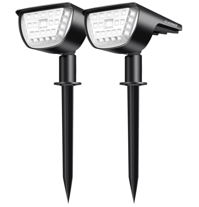 Claoner 32 LED Solar Landscape Spotlights