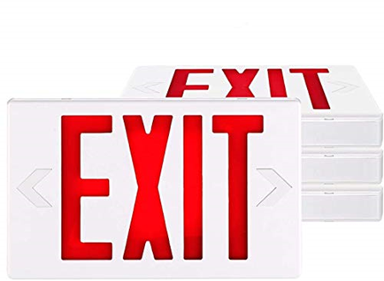 3.  SPECTSUN LED Exit Sign with Battery Backup