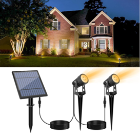 APONUO LED Solar Spotlights 2W Solar Powered