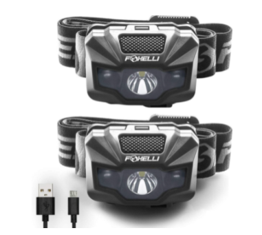 Foxelli USB Rechargeable Headlamp