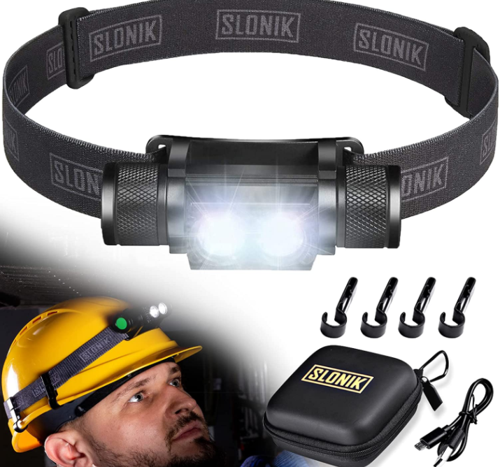  SLONIK 1000 Lumen Rechargeable CREE LED Headlamp