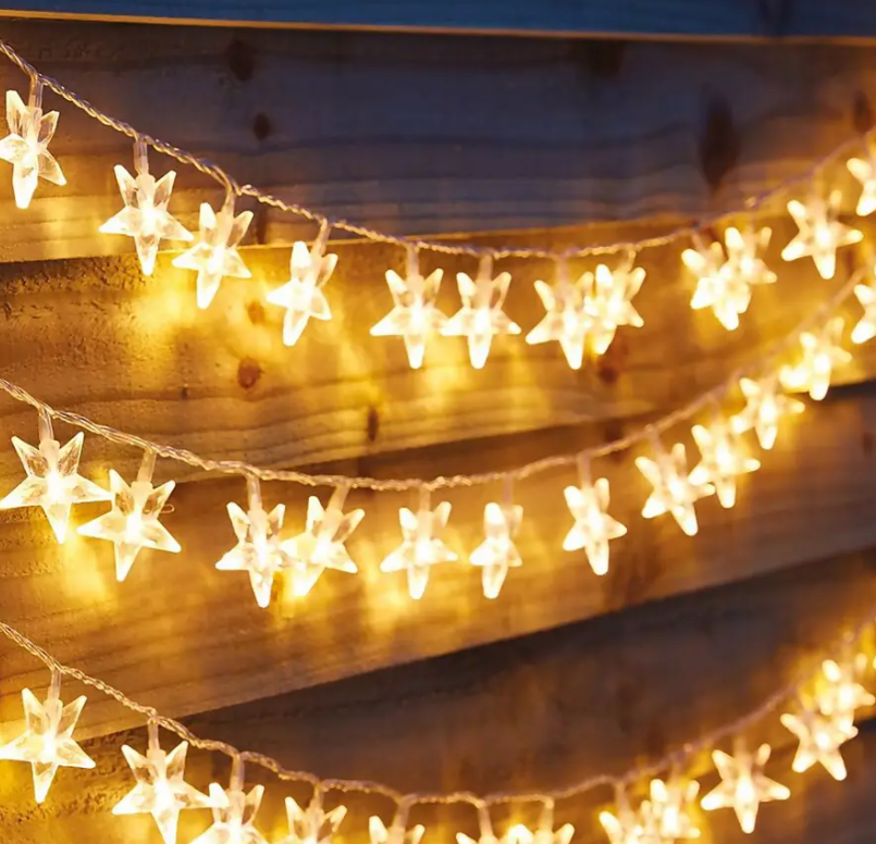 Warm White Homebase 100-Star Outdoor Christmas lights