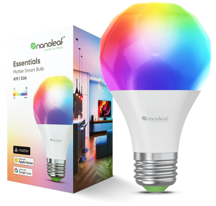 Nanoleaf Essentials A19 Smart Thread Bluetooth LED Bulb