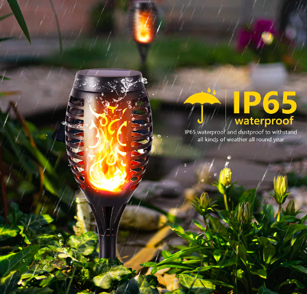 Geemoo 6 Pack Solar Flickering Dancing Flame Lights