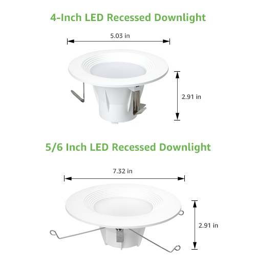 4/5/6 inch led recessed downlights