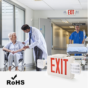 red LED emergency light with RoHS