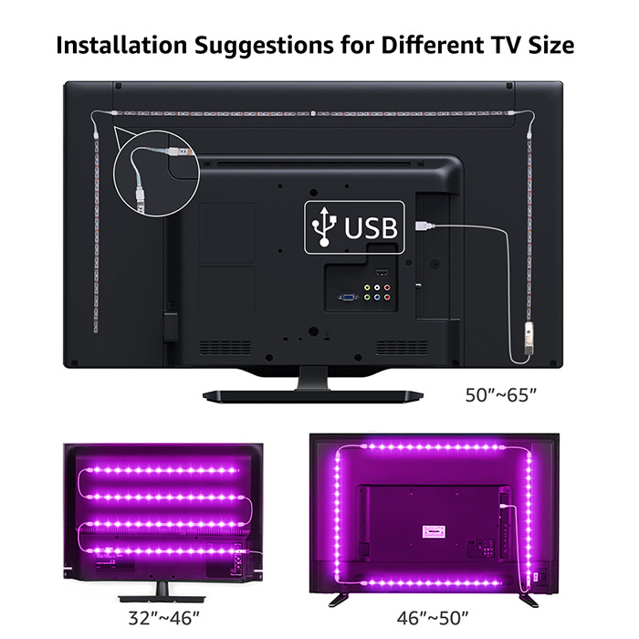 usb led strip lights for tv