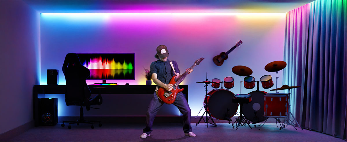 32.8ft magiccolor led strip lights music flow