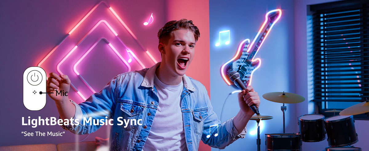 music sync n1 led neon rope lights