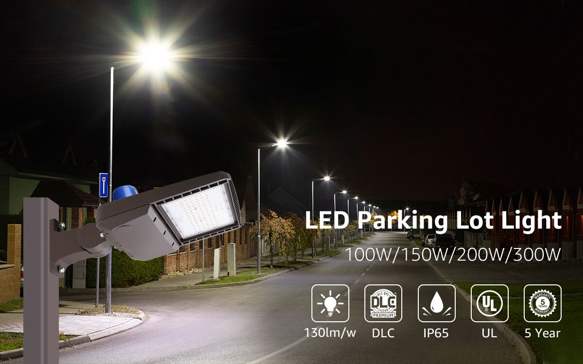 led parking lot light for a driveway