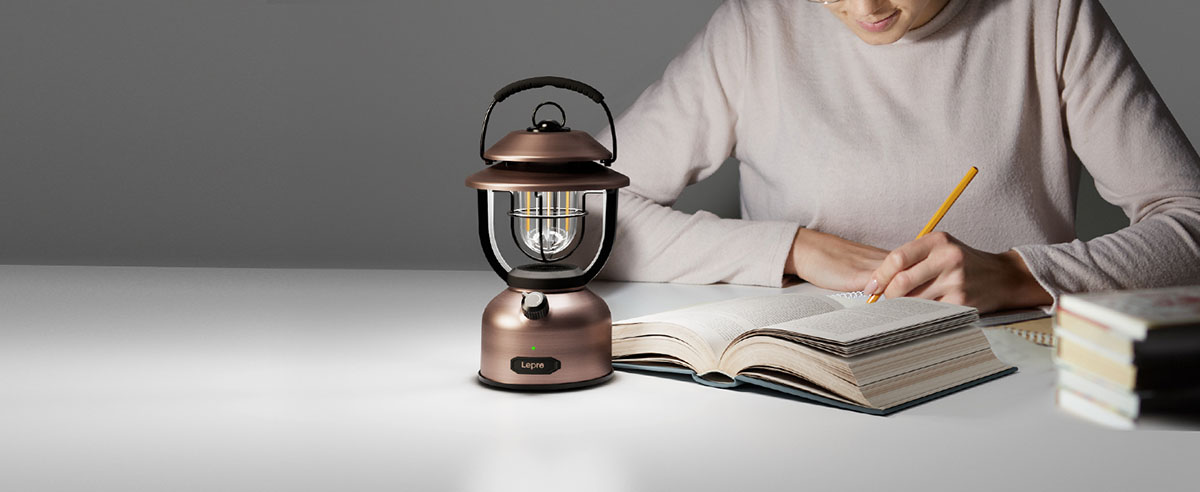 retro led camping lantern for reading