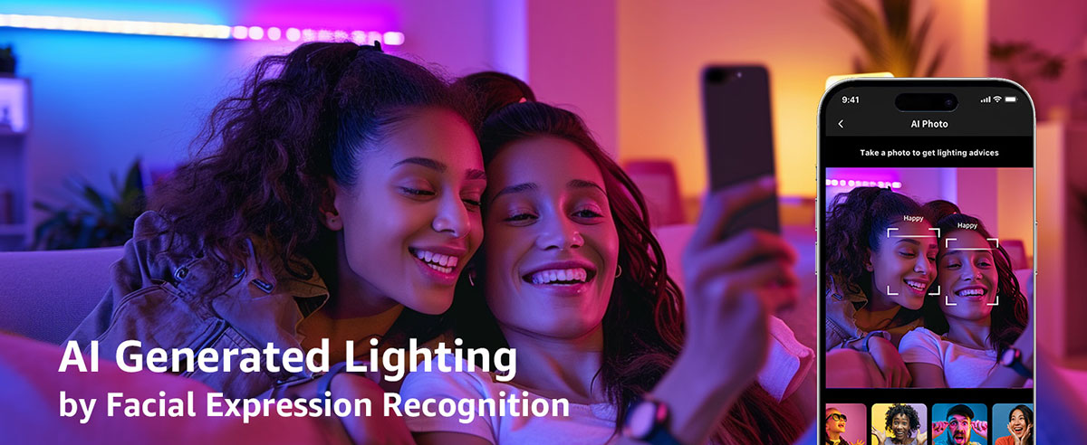 facial expression recognition s1 light strips