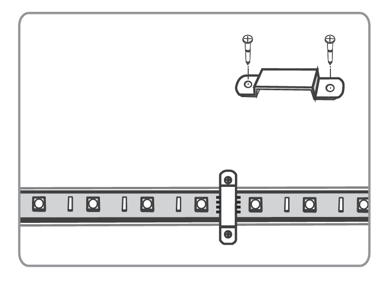 Fix LED strip light by clips