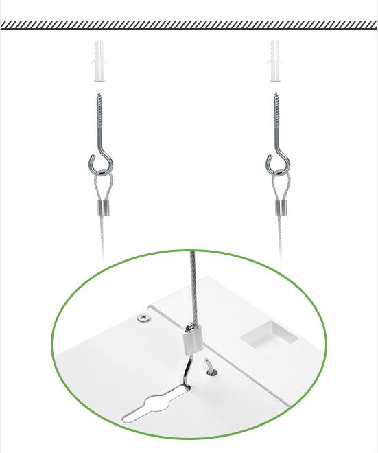 LED shop light suspension mount