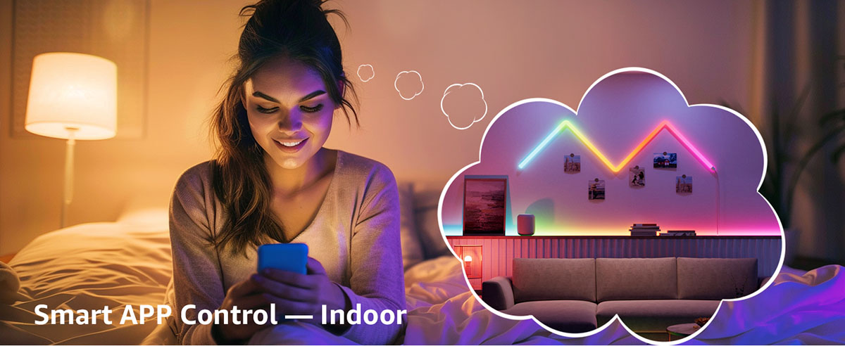 smart app control led wall lights indoor