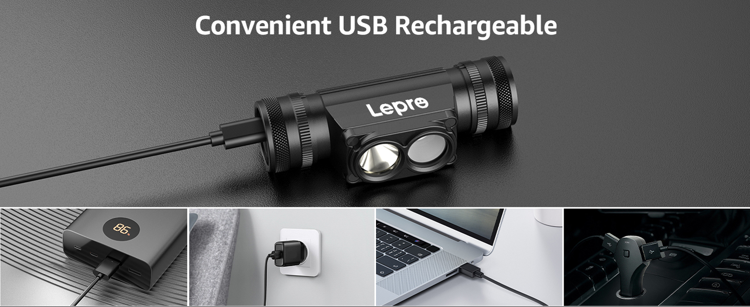 usb rechargeable led headlamp