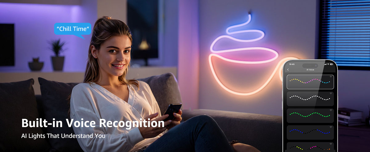 voice recognition n1 neon rope light