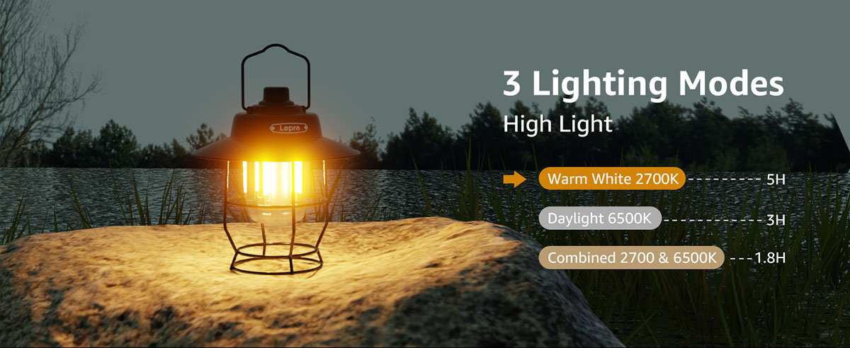 warm white vintage led camping lantern