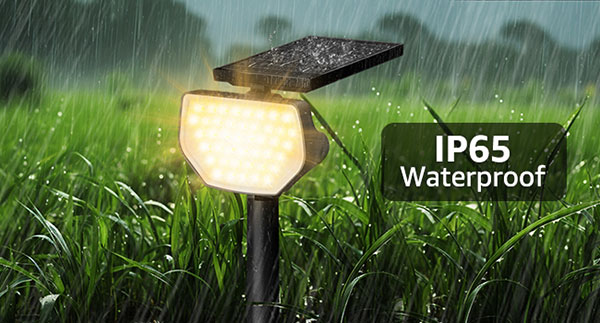 waterproof warm white solar spotlights outdoor